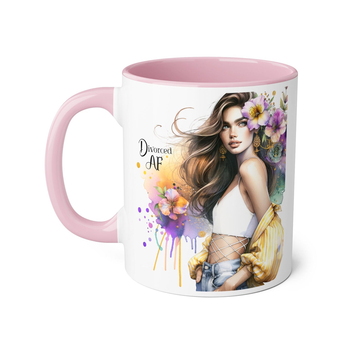Chic Accent Coffee Mug - Stylish Floral Design, Perfect for Gift Giving, Motivational, Home Decor, Unique Drinkware