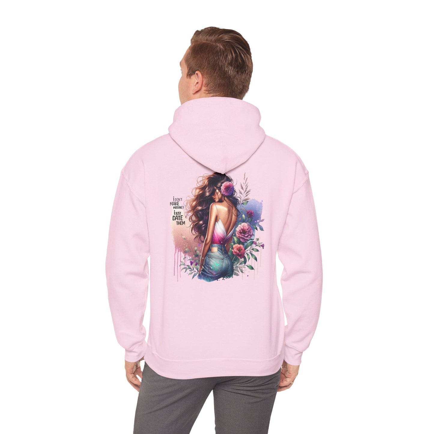 I Don`t  Make Mistakes, I Just Date Them Bohemian Floral Hoodie, Stylish Unisex Sweatshirt, Cozy Casual Wear, Perfect for Festivals, Thoughtful Gift Idea