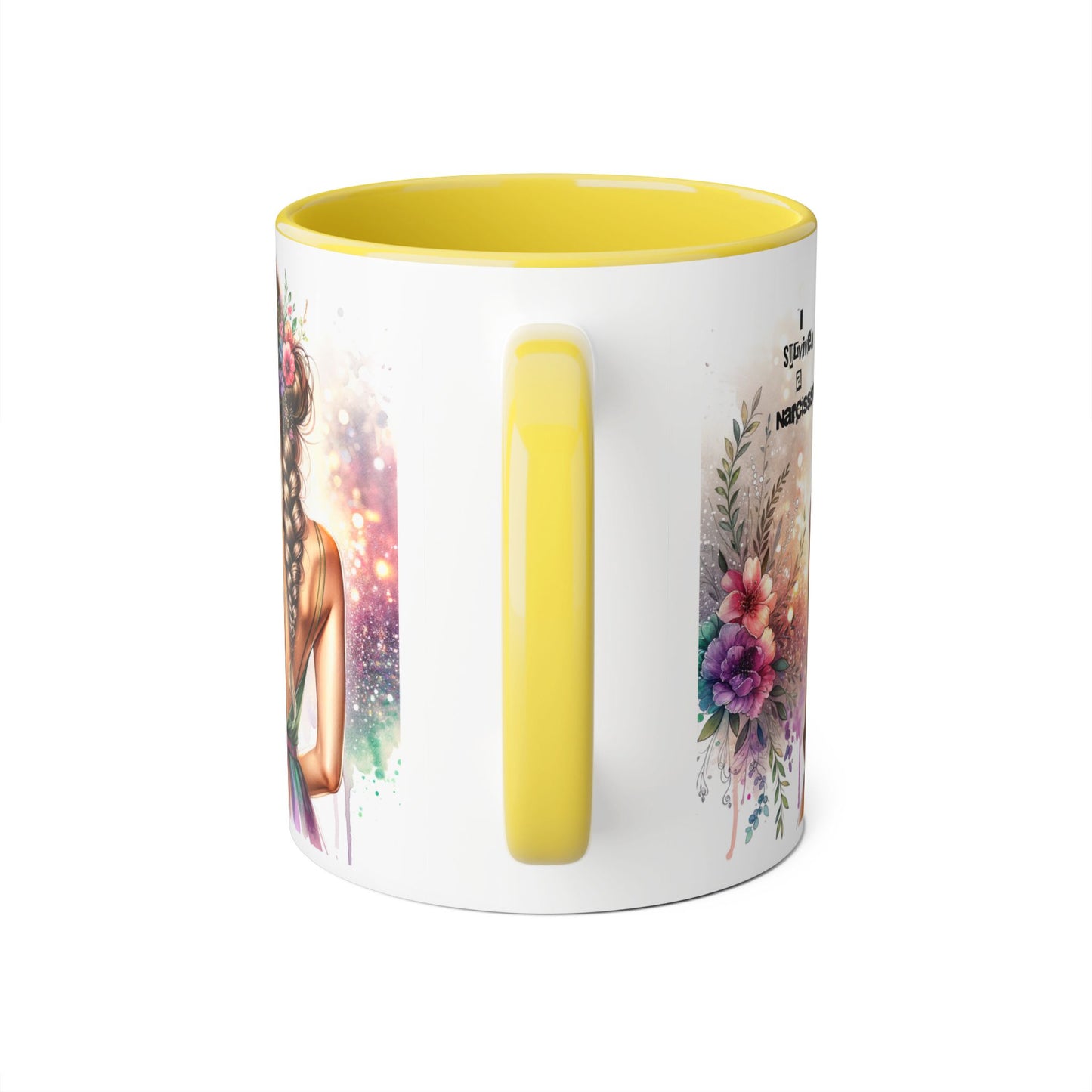 Colorful Floral Accent Mug