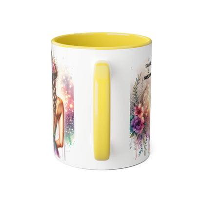 Colorful Floral Accent Mug