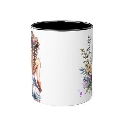 I Was Married Before But I'm Better Now Elegant Floral Accent Mug, Perfect Gift for Tea Lovers, Inspirational Coffee Cup for Her, Unique Home Decor, Sister's Birthday Gift