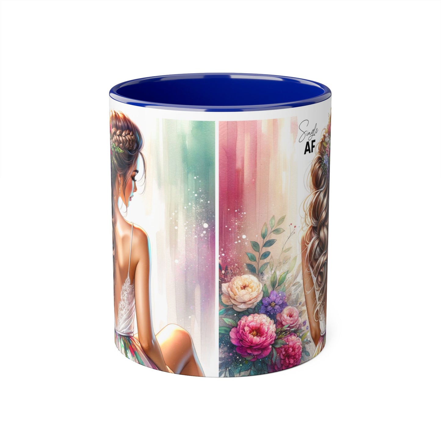 Elegant Floral Accent Mug - Perfect for Coffee Lovers, Gift for Her, Tea Time, Home Decor, Birthdays or Celebrations