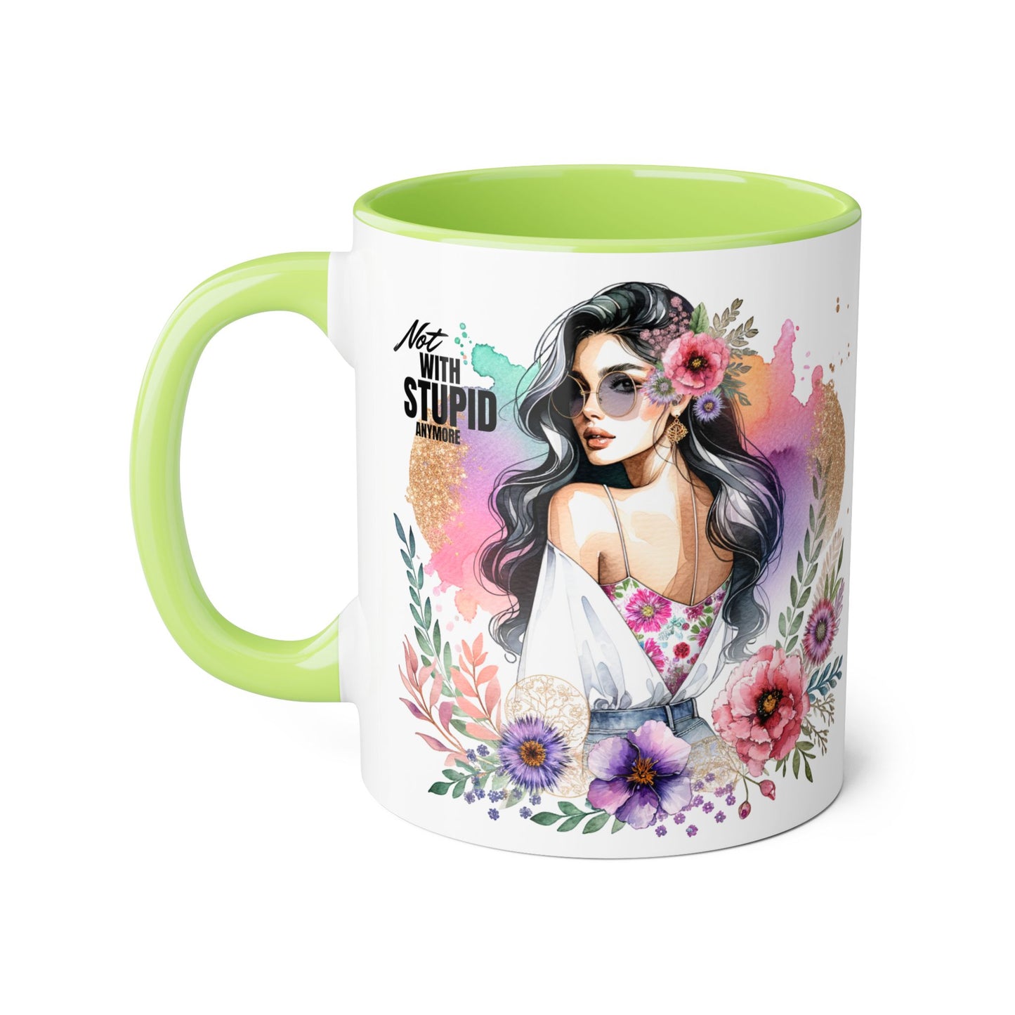 Mug - Not With Stupid Anymore Humoristic 11oz Accent Mug
