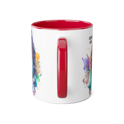 Colorful Dump Him Accent Mug, Inspirational Coffee Cup, Gift for Friends, Motivational Tea Mug, Fun Art Ceramic Cup