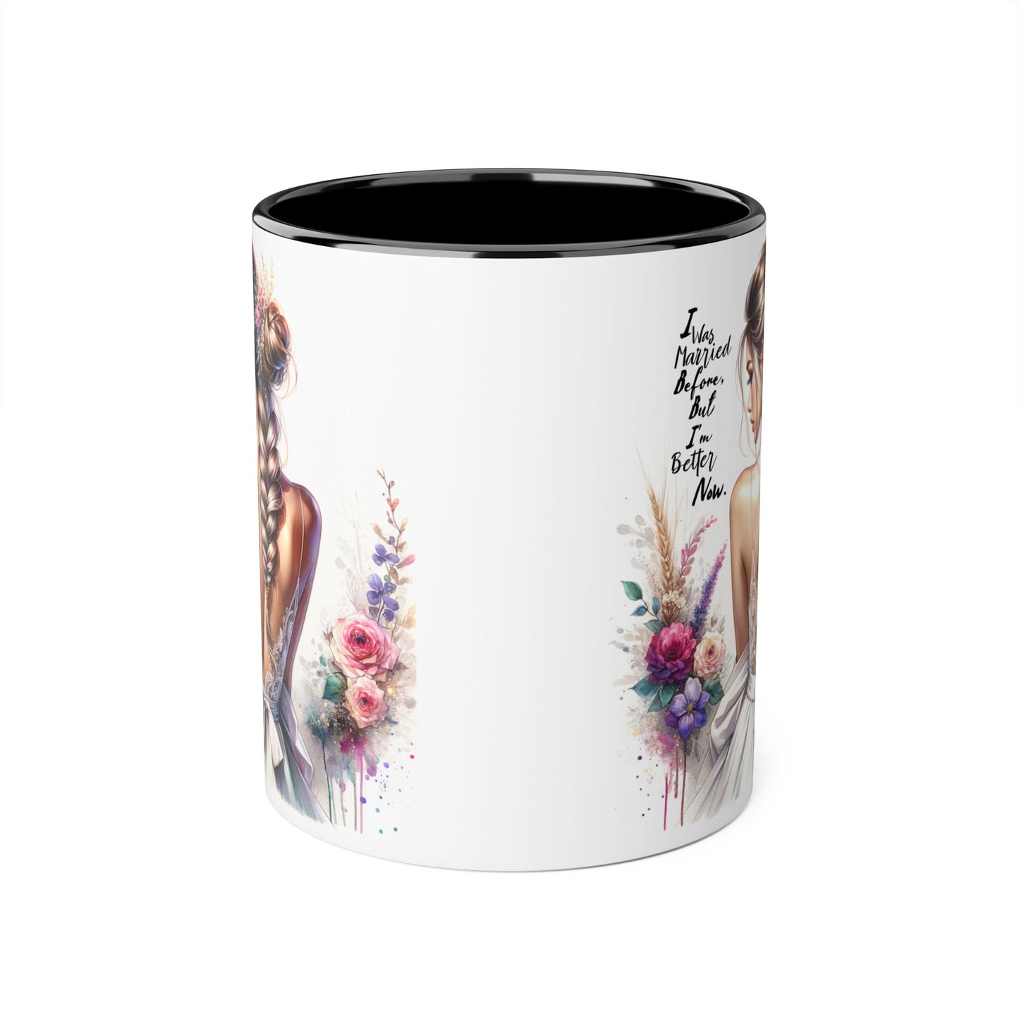 I Was Married Before But I'm Better Now Humoristic Chic Inspirational Accent Mugs, Motivational Gifts for Her, Flower Decor Coffee Cups, Unique Wedding or Bridal Shower Present, [...]