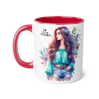 Funny Accent Mug - No Time For F*boys 11oz