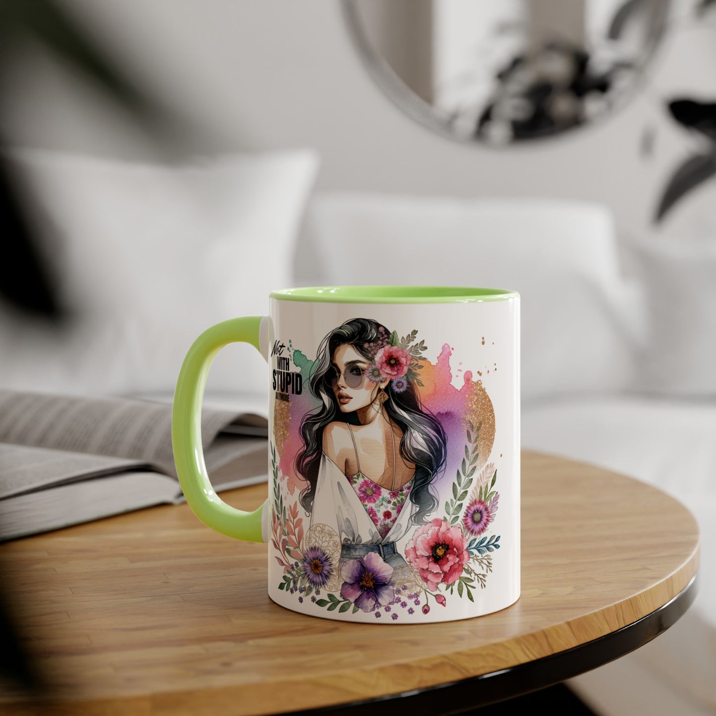 Mug - Not With Stupid Anymore Humoristic 11oz Accent Mug