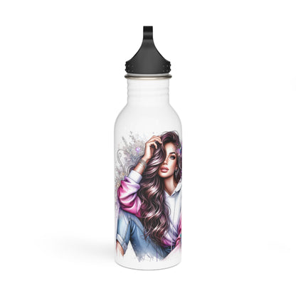 I Am My Own Happily Ever After Stylish Stainless Steel Water Bottle with Floral Design - Perfect for Active Lifestyles
