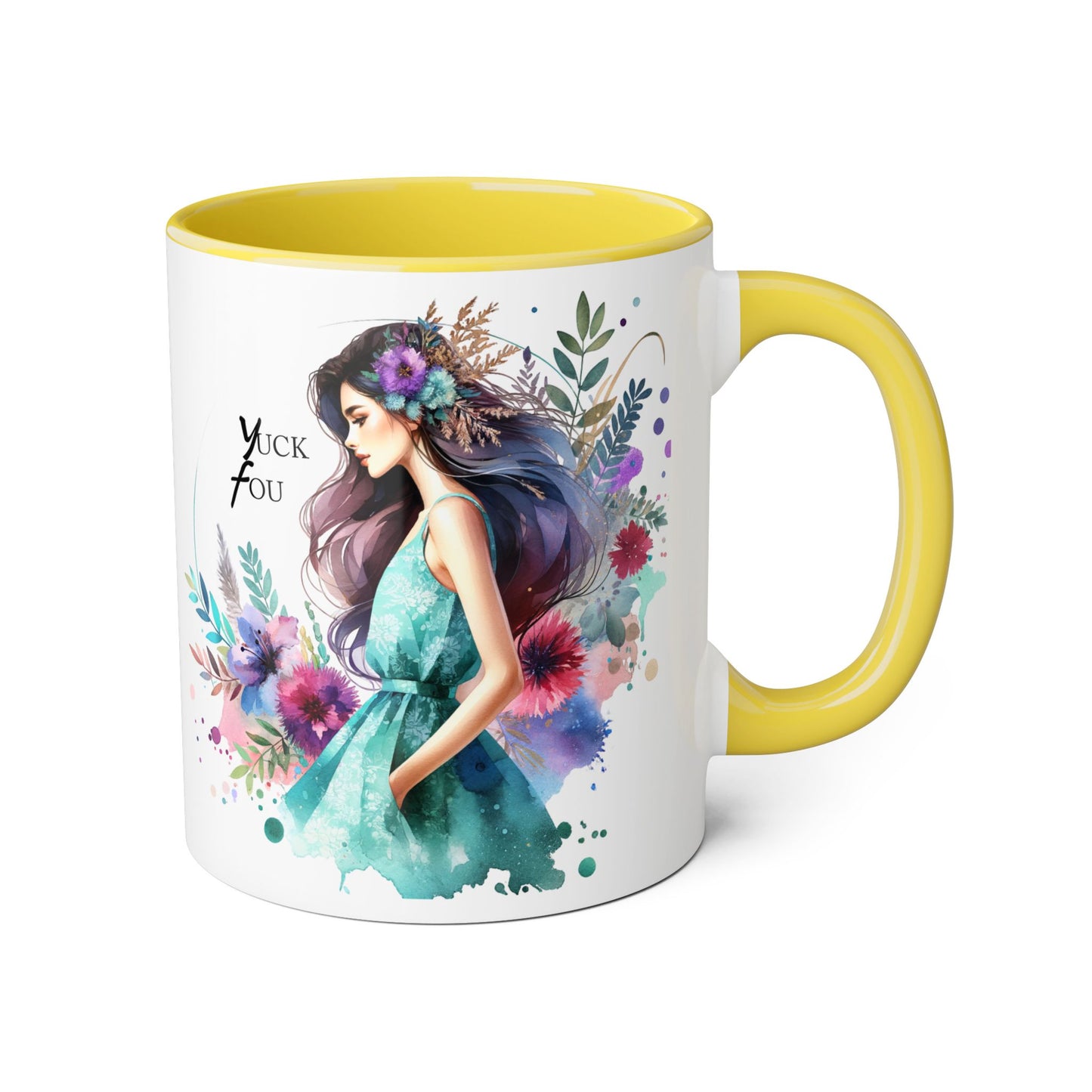 Yuck Fou Artistic Accent Mug with Floral Design, Unique Gift for Coffee Lovers, Birthday Gift, Home Decor, Self-Care Essentials, Inspirational [...]