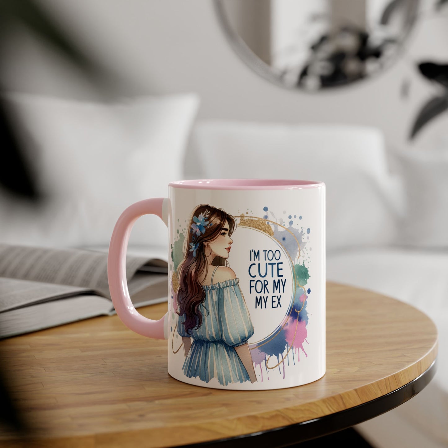 Cute Ex-Quote Accent Mug, Funny Gift for Best Friend, Coffee Lover, Unique kitchen Decor, Cute Quote Mug