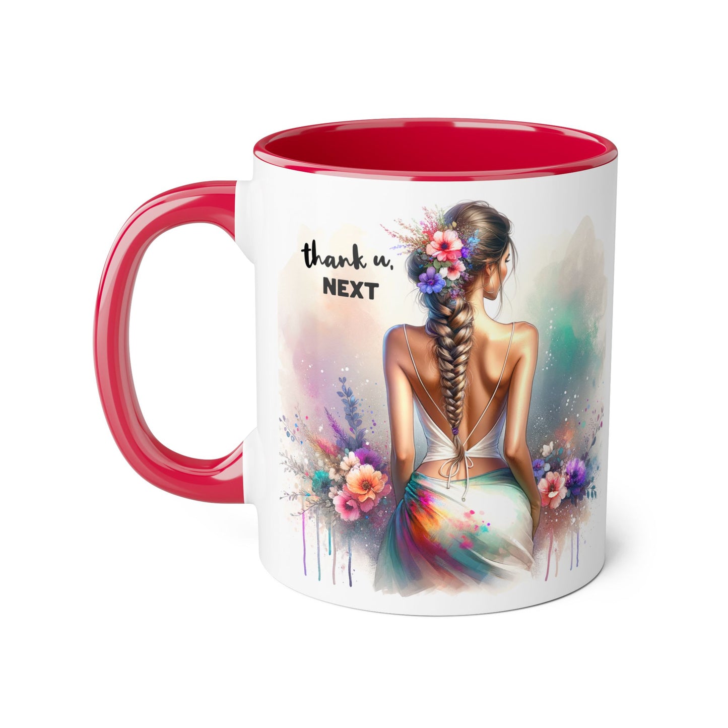 Thank U, Next Floral Thank You Accent Mug, Colorful Coffee Cup for Gifts, Inspirational Drinkware for Friends, Birthday, Teacher Appreciation, [...]