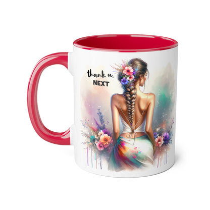 Thank U, Next Floral Thank You Accent Mug, Colorful Coffee Cup for Gifts, Inspirational Drinkware for Friends, Birthday, Teacher Appreciation, [...]
