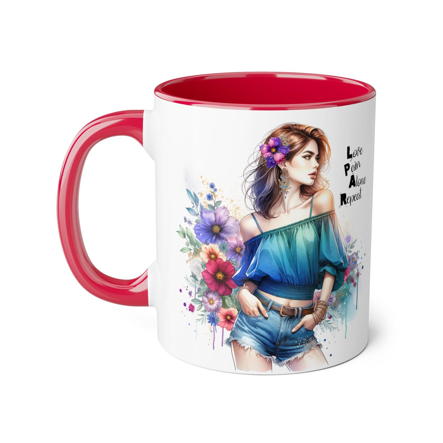 Floral Lover's Accent Mug - Celebrate Self-Love, Ideal Gift for Friends & Family, Perfect for Birthdays, Holidays, Cozy Moments