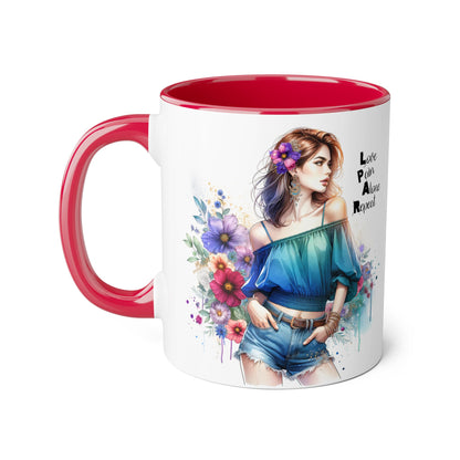 Floral Lover's Accent Mug - Celebrate Self-Love, Ideal Gift for Friends & Family, Perfect for Birthdays, Holidays, Cozy Moments