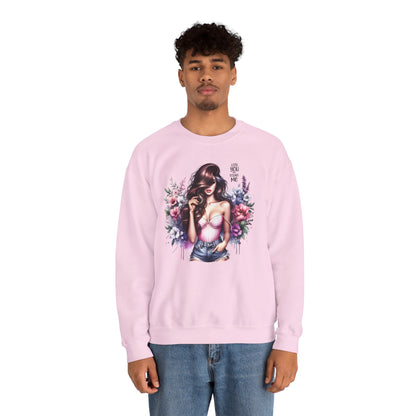 Lost You And Found Me Floral Graphic Crewneck Sweatshirt, Vibrant Sweatshirt, Cozy Casual Wear, Gift for Her, Floral Apparel, Spring Fashion