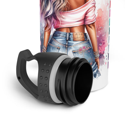 Stylish Motivational Stainless Steel Water Bottle - "I Am My Own Happily Ever After "