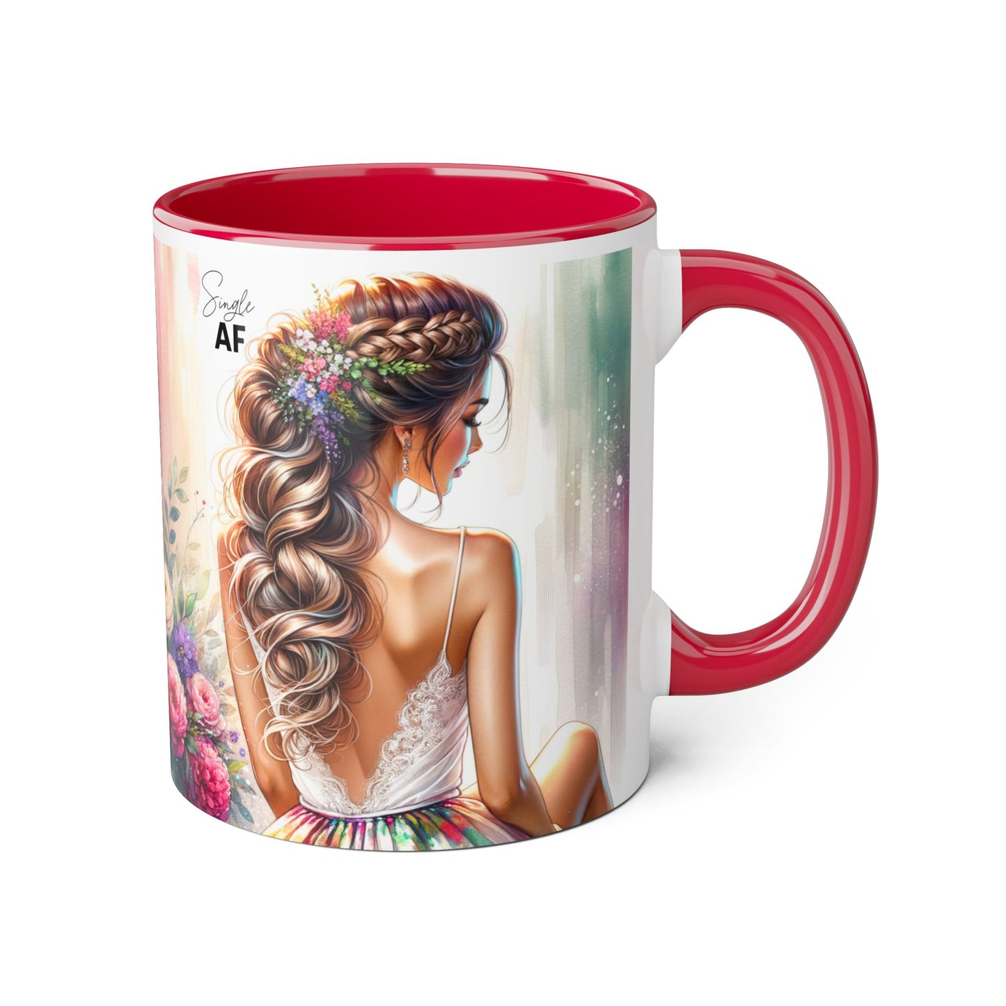 Elegant Floral Accent Mug - Perfect for Coffee Lovers, Gift for Her, Tea Time, Home Decor, Birthdays or Celebrations