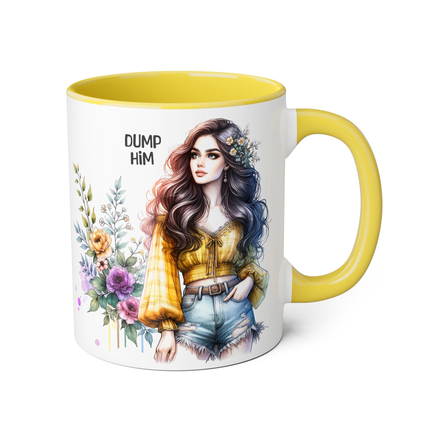 Stylish Floral Accent Mug for Empowering Drinks – Perfect Gift for Friends, Self-Care, Birthdays, Celebrations