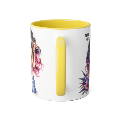 Chic Statement Mug: Dump Him Floral Accent Mug, Custom Coffee Cup, Gift for Her, Inspirational Mug, Trendy Tea Mug