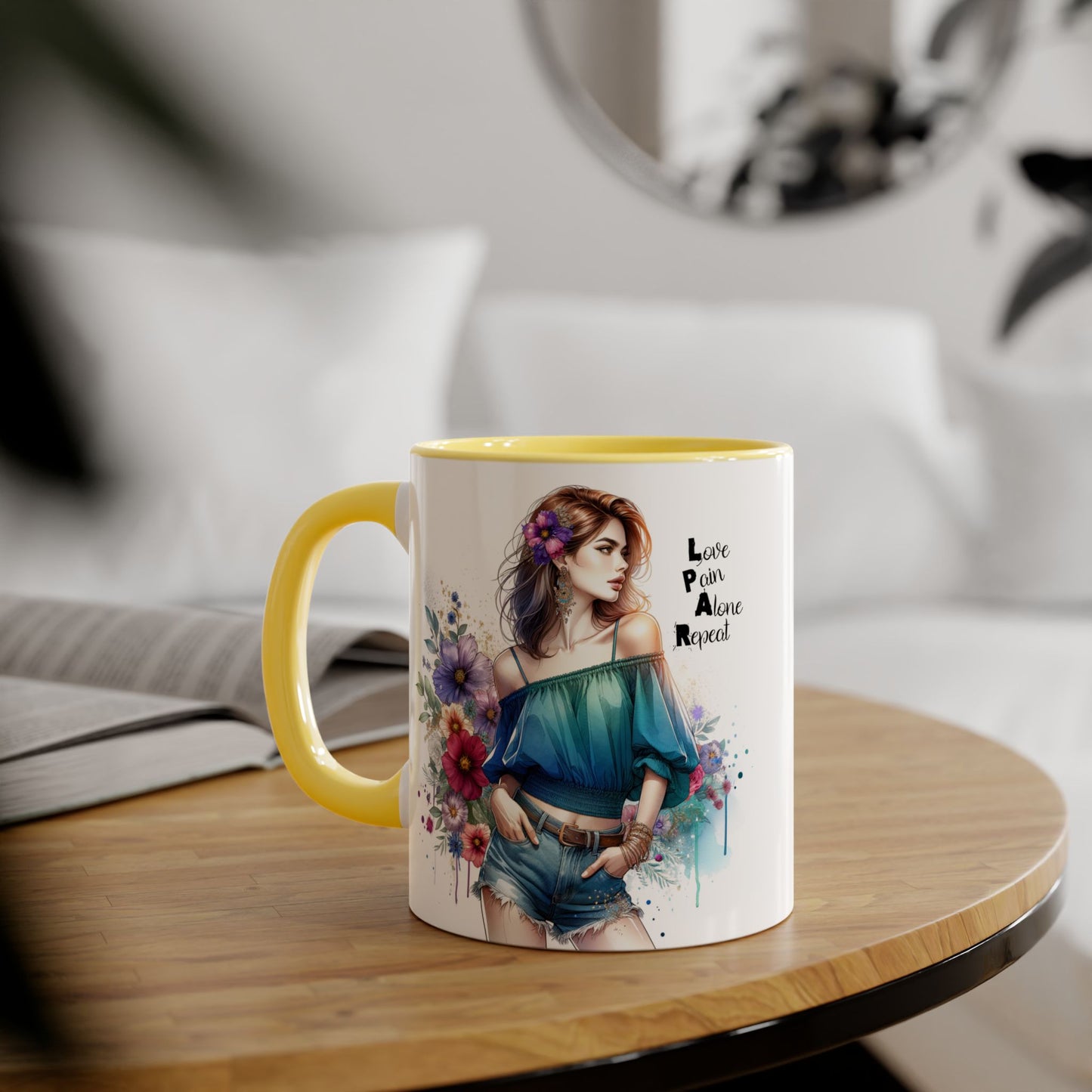 Floral Lover's Accent Mug - Celebrate Self-Love, Ideal Gift for Friends & Family, Perfect for Birthdays, Holidays, Cozy Moments