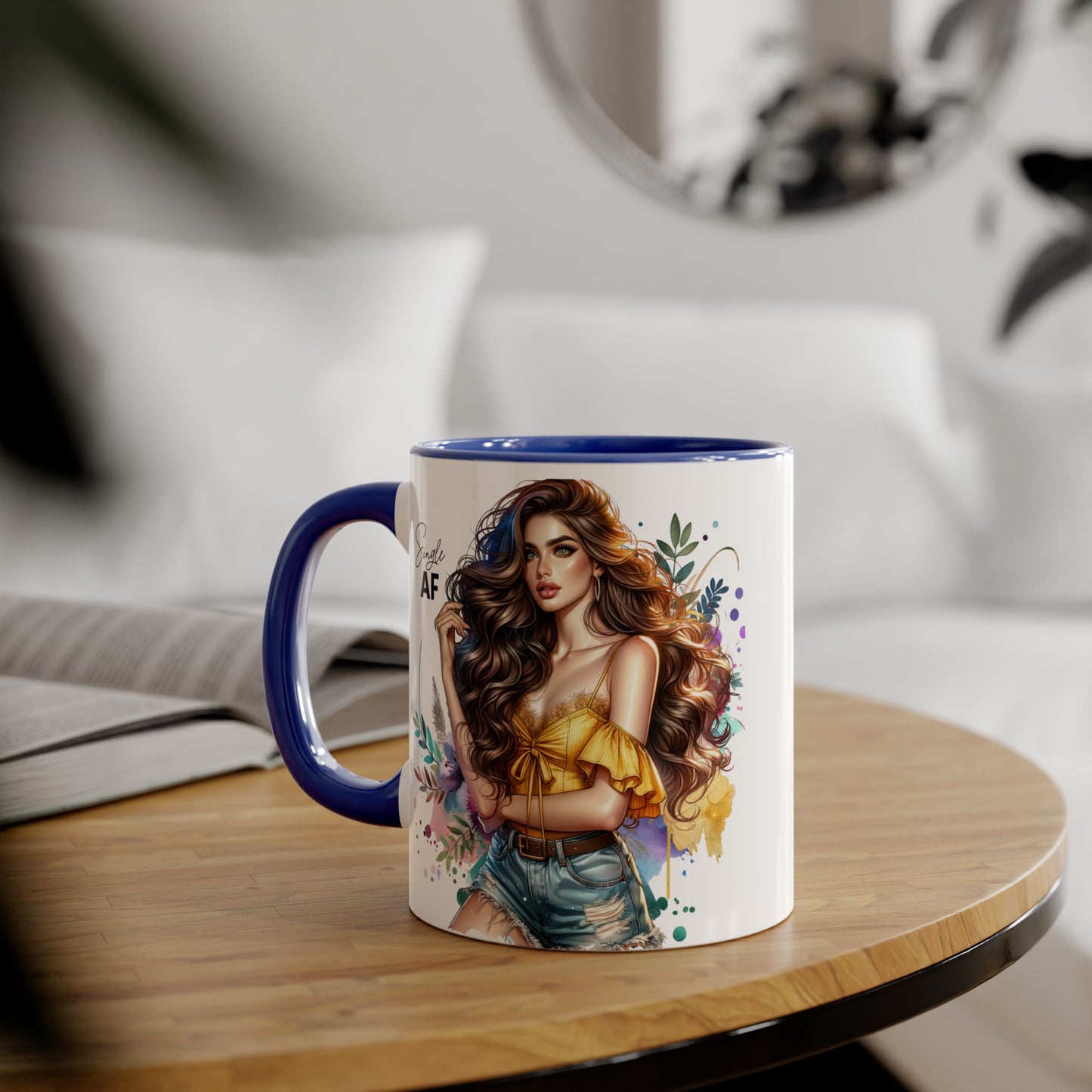 Single AF Stylish Coffee Mug, Unique Gift for Her, Sassy Accent Mug, Birthday Present, Self-Care Reminder, Home Decor