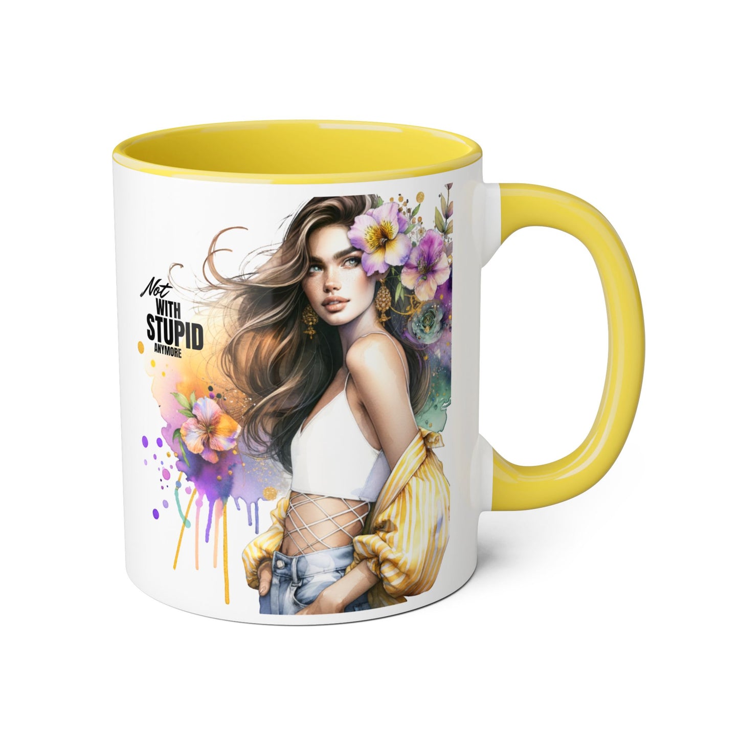 Mug - Not With Stupid Anymore Humoristic 11oz Accent Mug