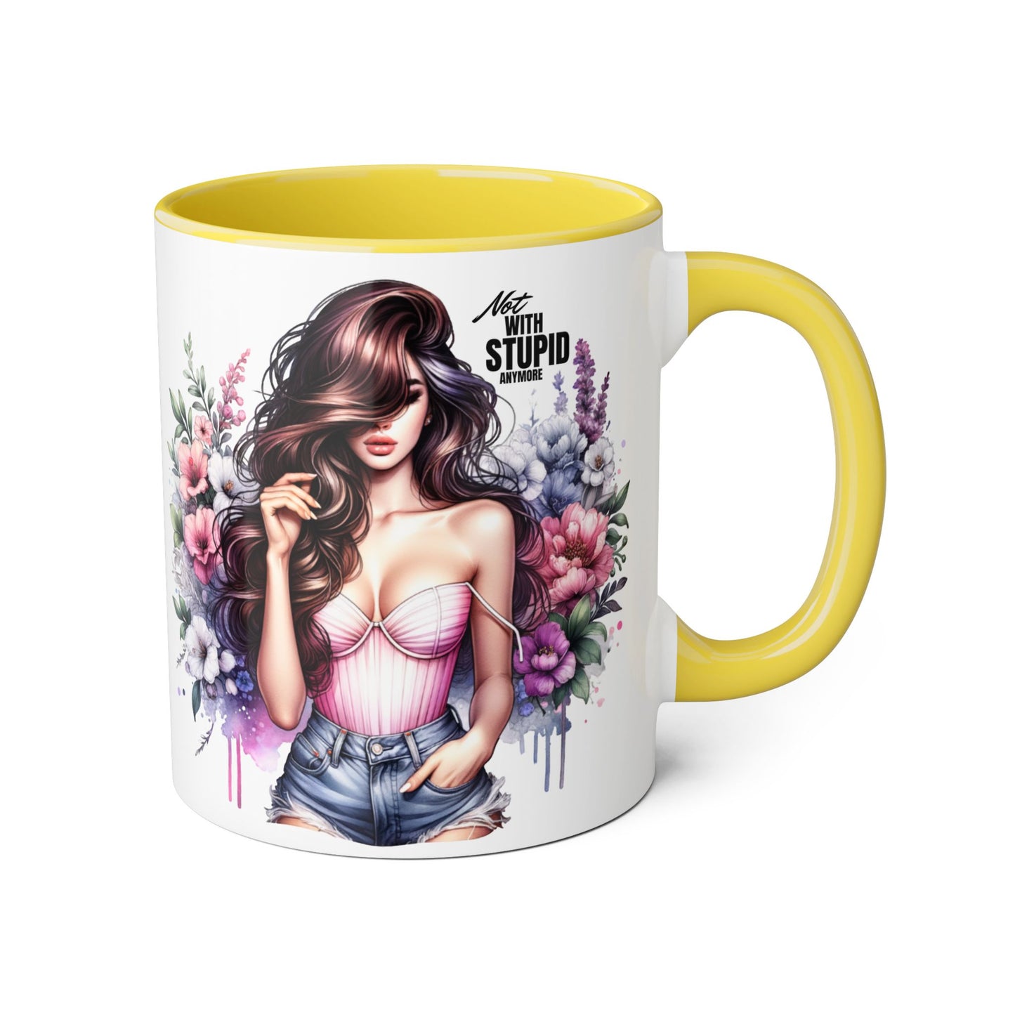 Mug - Not With Stupid Anymore Humoristic 11oz Accent Mug