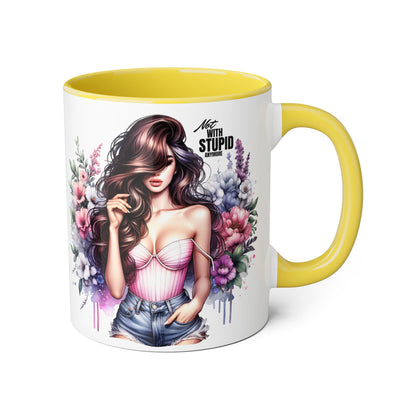 Mug - Not With Stupid Anymore Humoristic 11oz Accent Mug