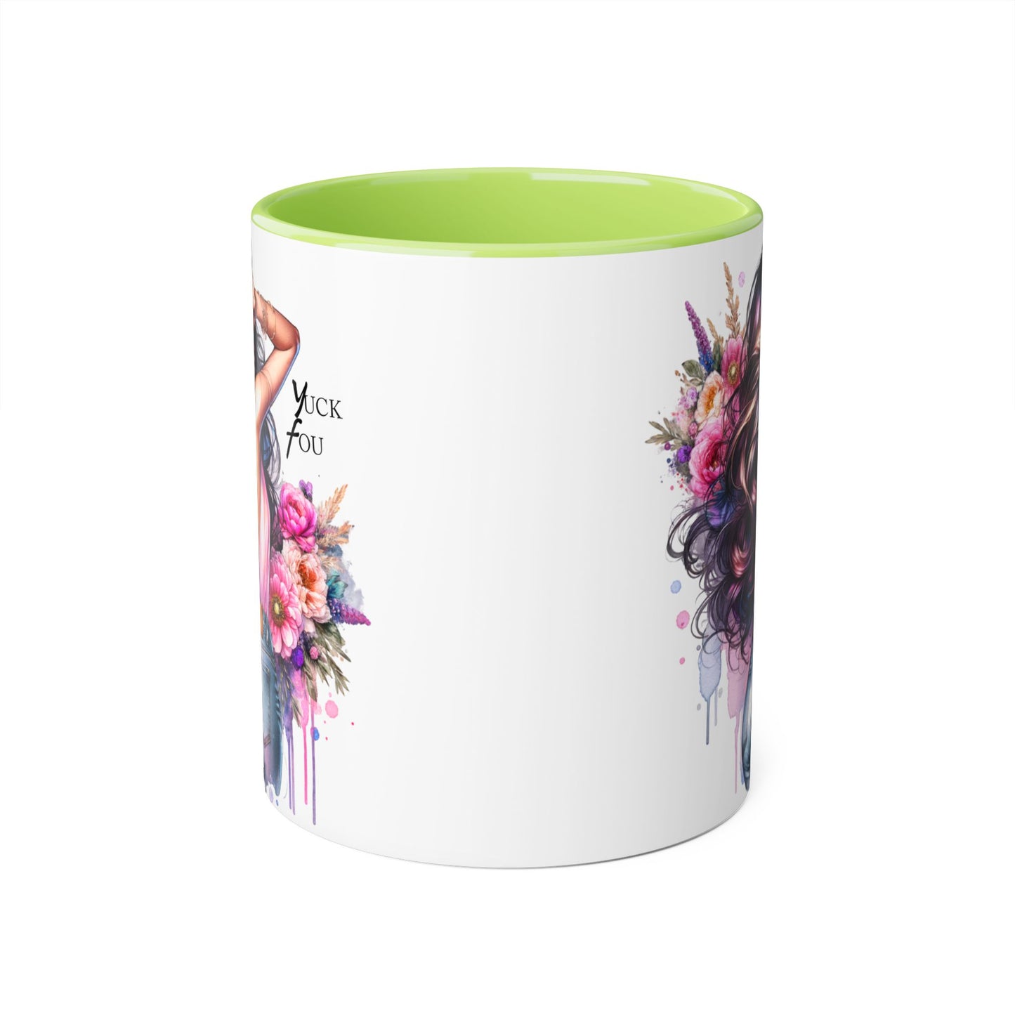 Yuck Fou Floral Drama Mug: 11oz Accent Coffee Cup for Unique Gifts, Home Decor, Inspirational Quotes, Floral Artistry, Fun Collectibles