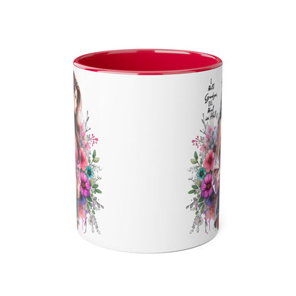 I Hold Grudges, I'll Heal in Hell  Humoristic Floral Accent Mug