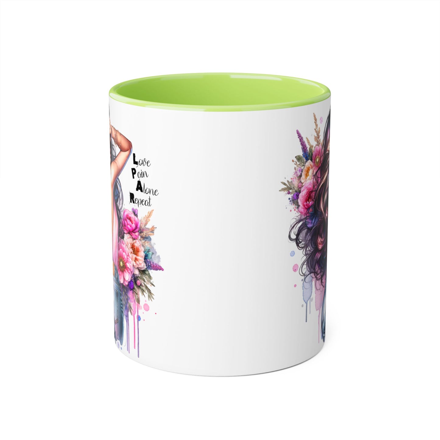 Beautiful Floral Accent Mug, Inspirational Gift, Coffee Cup, Art Mug for Her, Birthday, Mother's Day, Home Decor, Lover's Gift