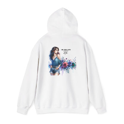 I'm Too Cute For My Ex Floral Art Hoodie, Unisex Heavy Blend Sweatshirt, Creative Gift for Artists, Cozy Casual Wear, Spring Fashion Apparel, Unique Birthday [...]