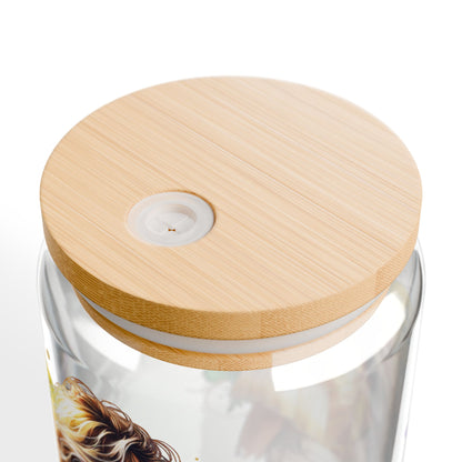 Thank U, Next Stylish Sipper Glass with Eco-Friendly Bamboo Lid, Perfect for Drinks, Gifts, Home Decor, Summer Parties, Inspirational Quotes