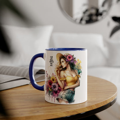 If I'm Too Much, Then Go Find Less Floral Accent Mug - Enjoy Life | Gift for Her, Coffee Lover, Home Décor, Inspirational Mug, Tea Time