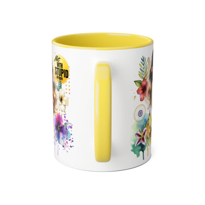 Not With Stupid Anymore Humoristic 11oz Accent Mug