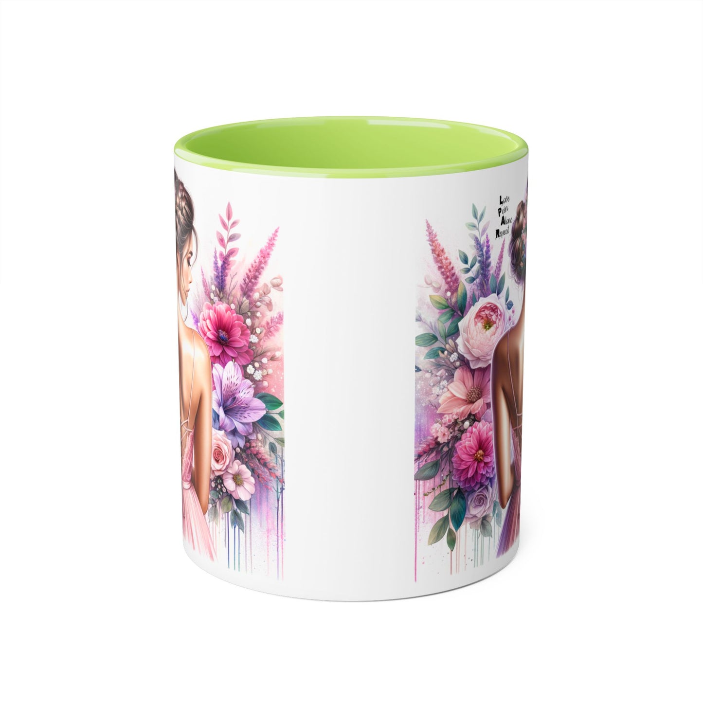 Floral Elegance Mug - Inspirational Coffee Cup, Gift for Her, Wedding Favor, Valentine's Day, Home Decor