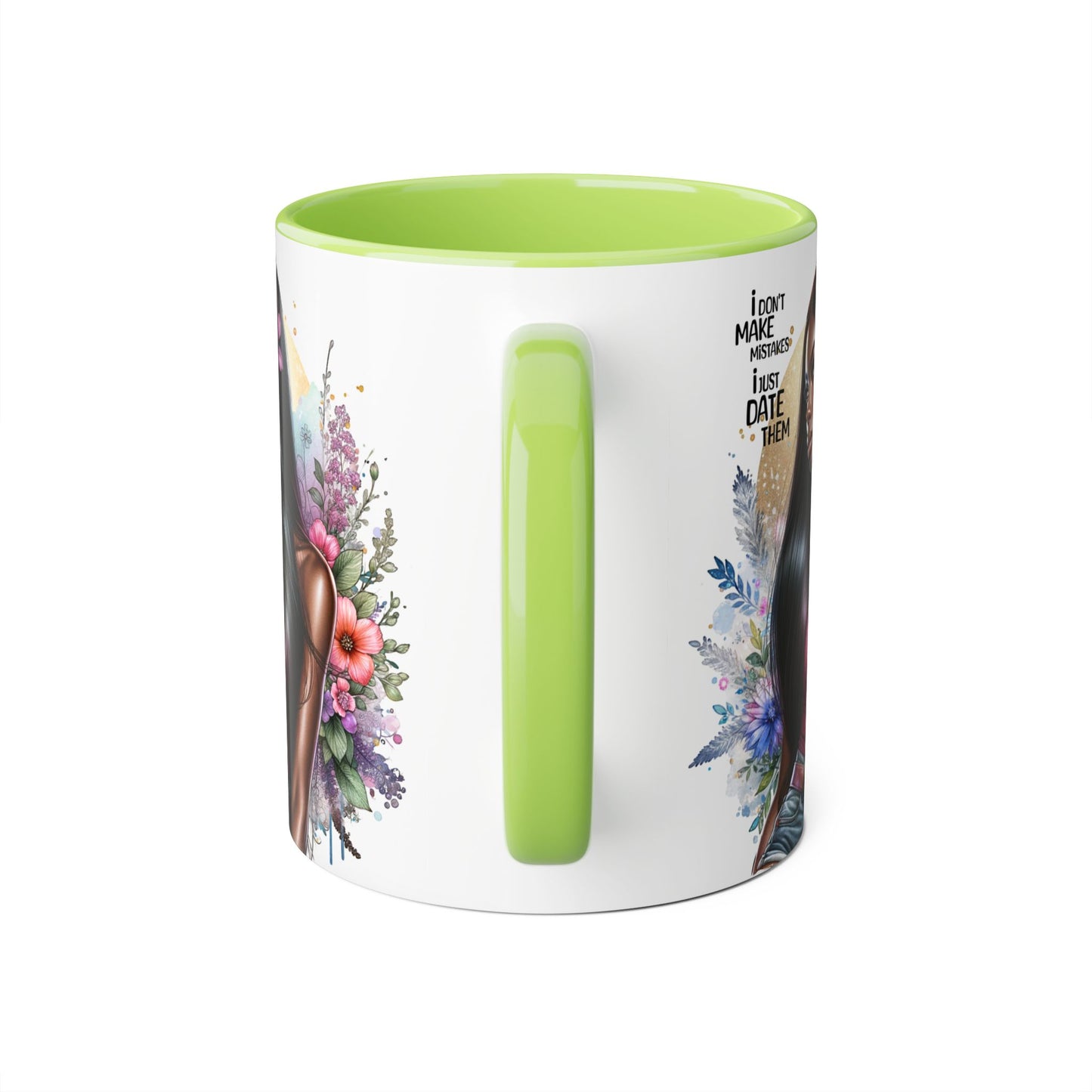 I Don't Make Mistakes, I Date Them Gorgeous Floral Accent Mugs | Perfect Gift for Coffee Lovers | Stylish Home Decor | Unique Birthday, Anniversary, or Just Because Gift