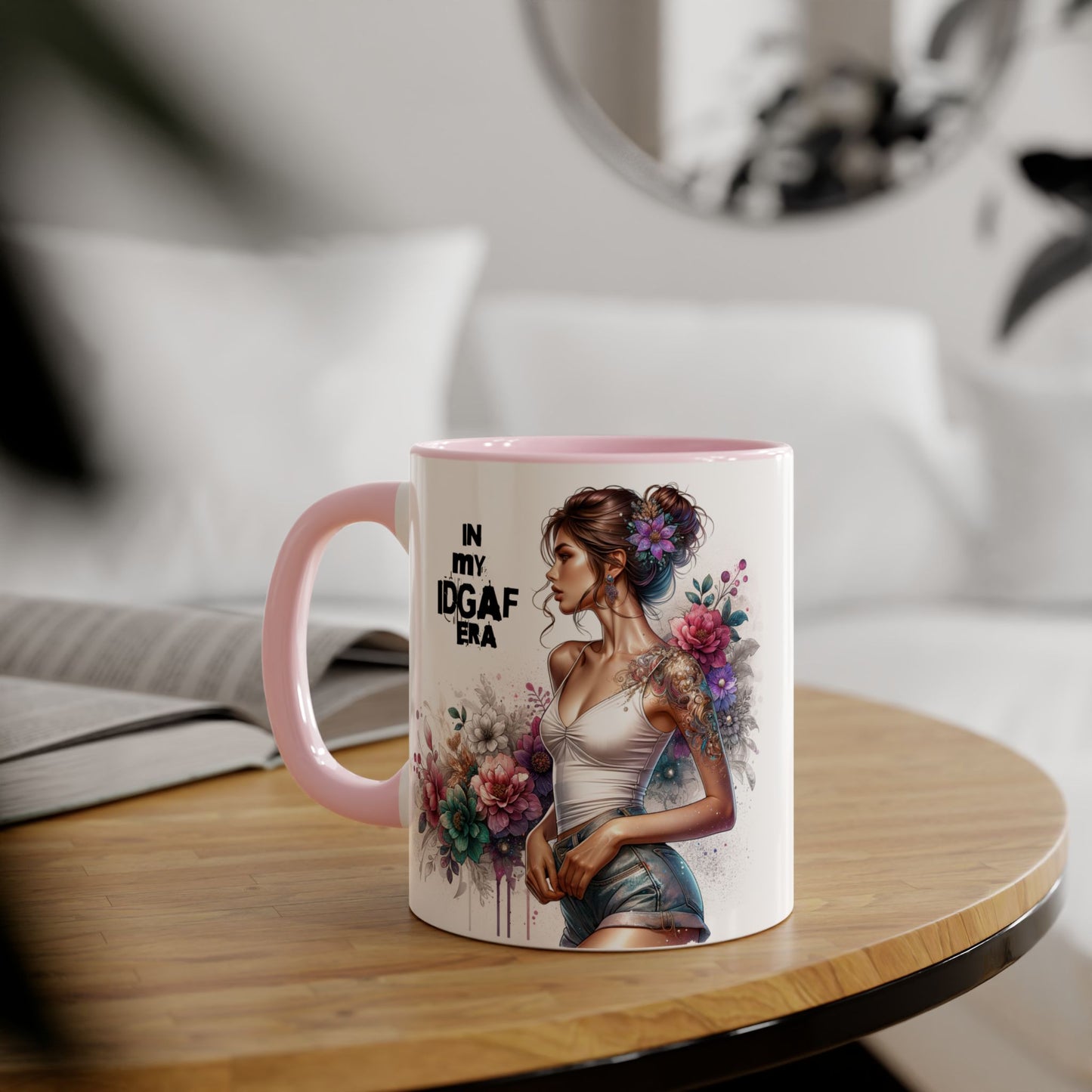 In My IDGAF Era Accent Mug - Black Ceramic Tea/Coffee Cup, Personalized Gift for Her, Quirky Home Decor, Unique Birthday Present, [...]