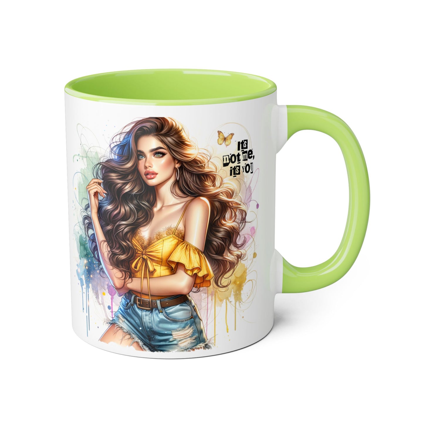 It's Not Me, It's You Humoristic Vibrant Accent Mug with Artistic Design, Perfect Gift for Coffee Lovers, Unique Home Decor, Personalized Beverage Cup, Cute Tea Mug