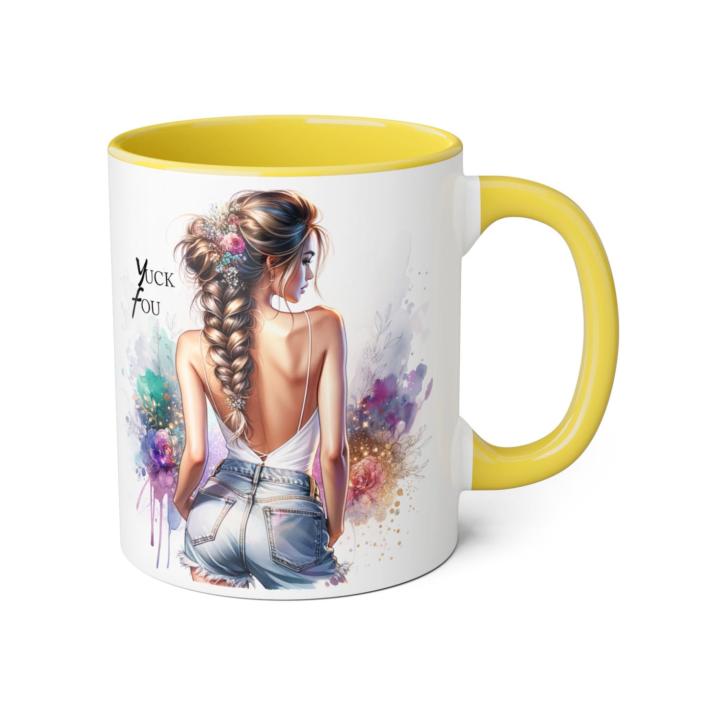 Yuck Fou Chic Coffee Mug, Stylish Drinkware, Gift for Friends, Art Mug, Inspirational Quote Mug, Unique Kitchen Decor, Fun Gift Idea