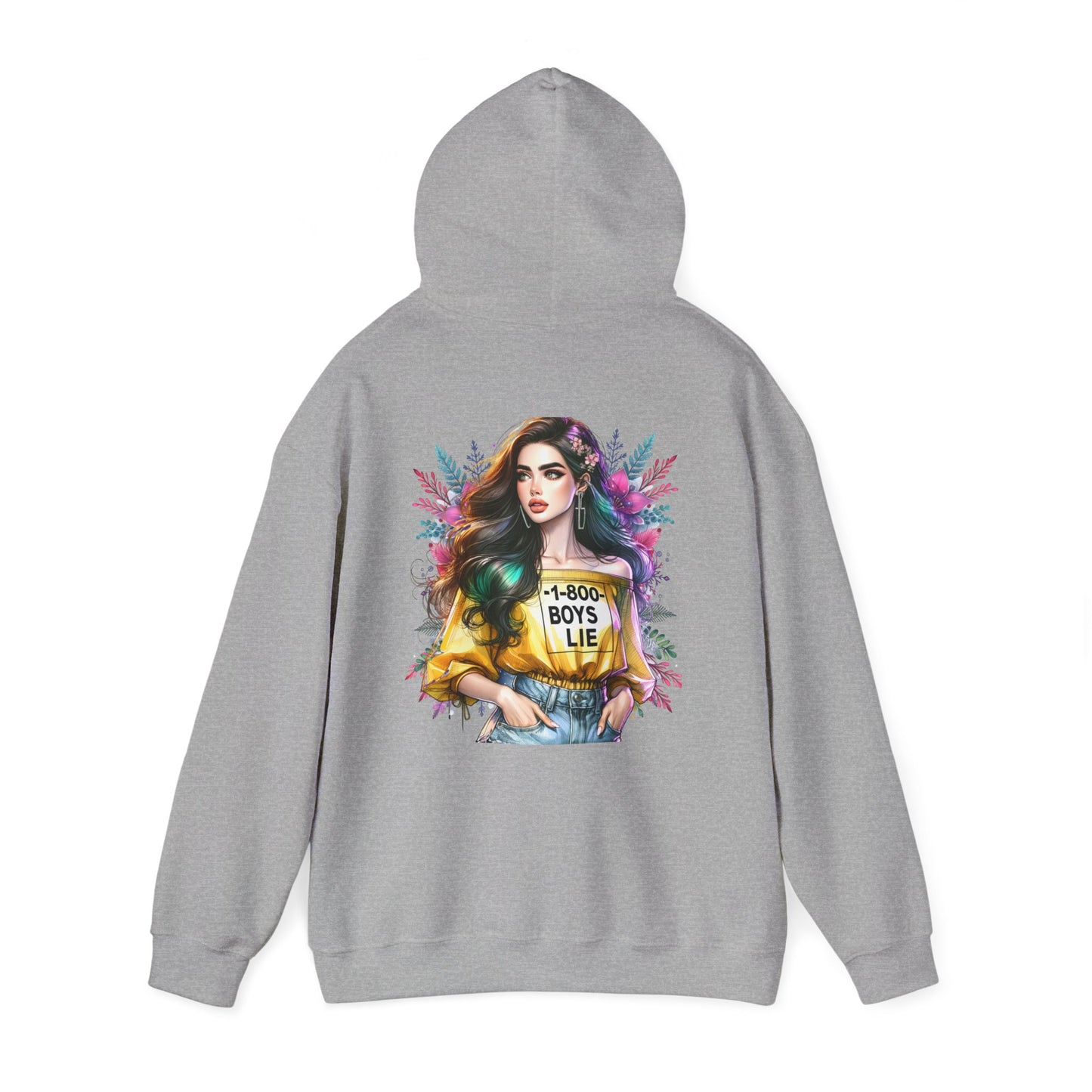 1-800-Boys-Lie Trendy Graphic Hoodie for Modern Style Lovers, Cozy Sweatshirt, Ideal Gift for Birthdays, Casual Wear, Fashion Statement