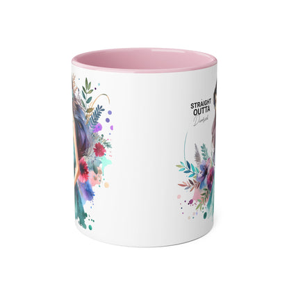 Artistic Accent Mug | Straight Outta Wonderland Coffee Cup for Dreamers | Unique Gift for Birthdays, Holidays, Fairytale Lovers