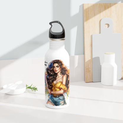 Thank U, Next Stylish Stainless Steel Water Bottle with Inspirational Design, Eco-Friendly Water Bottle, Gift for Her, Workout Hydration, Travel Companion