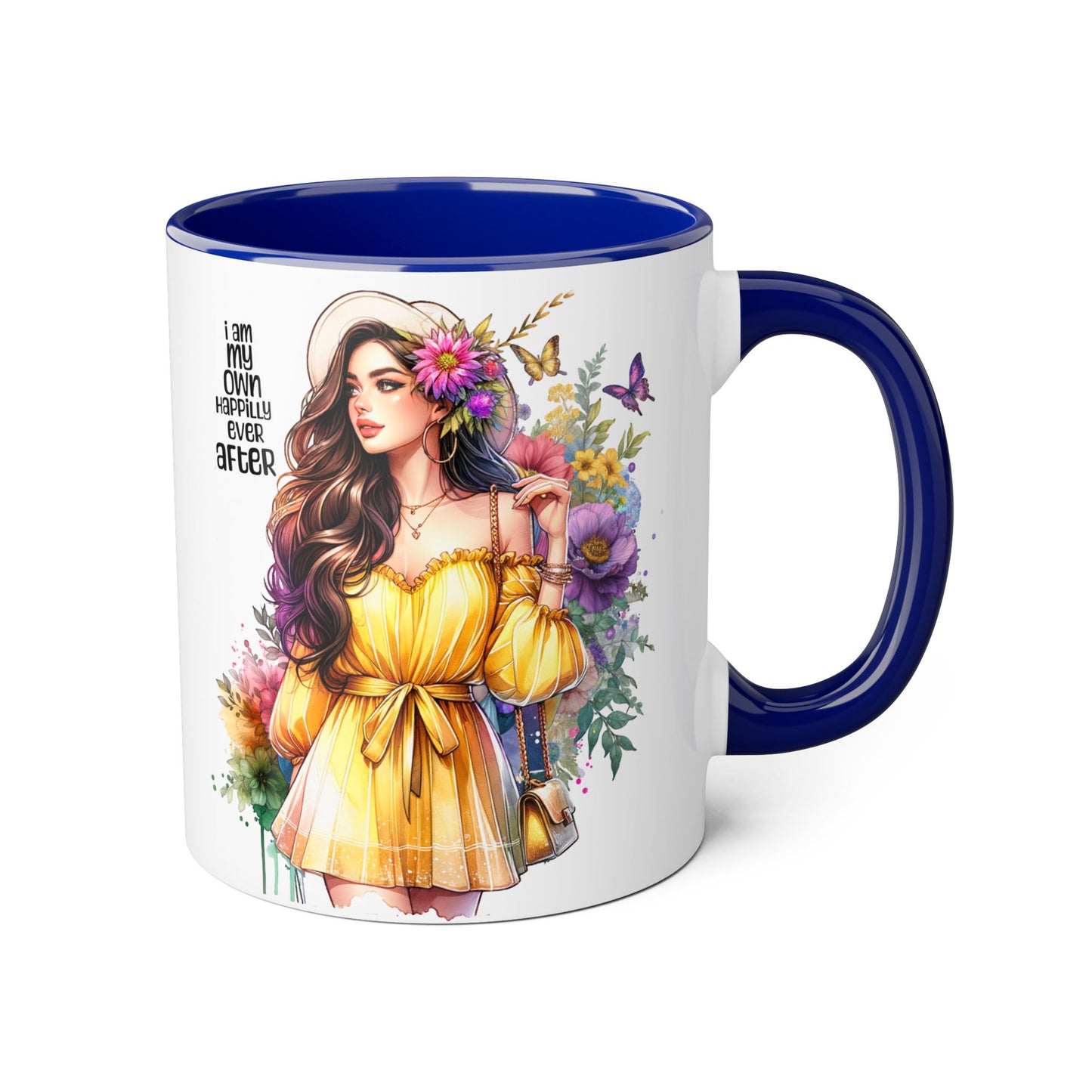I Am My Own Happily Ever After Empowering Accent Mug: My Own Aesthetic Ever After, Unique Gift, Inspirational Coffee Cup, Artistic Drinkware, Home & Office Decor