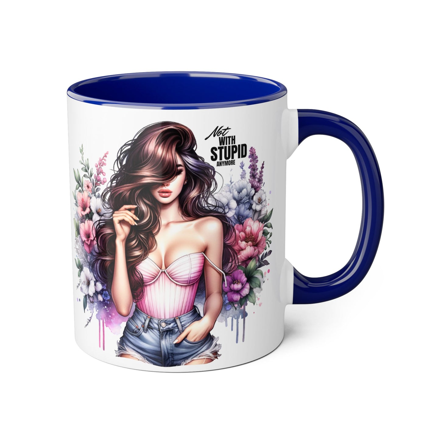 Mug - Not With Stupid Anymore Humoristic 11oz Accent Mug
