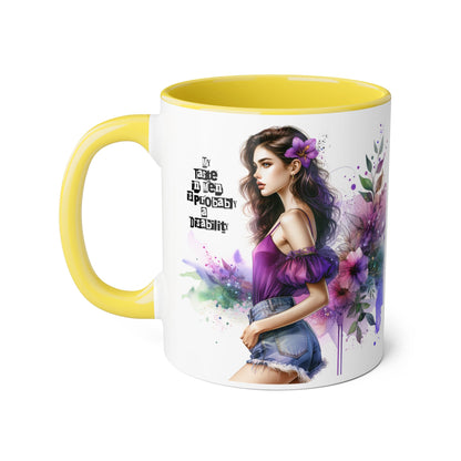 Funny Accent Mug - My Taste in Men is Probably a Disability Humor 11oz Cup