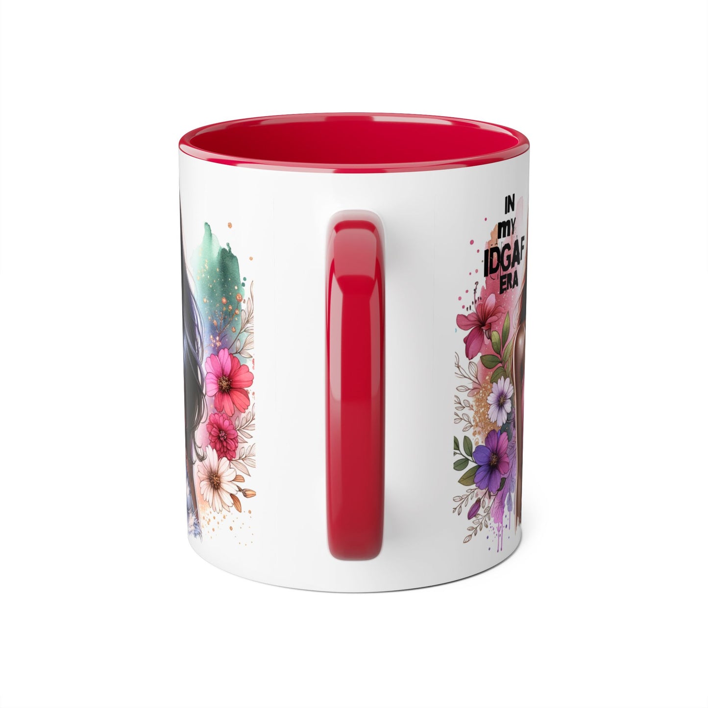 Empowering IDGAF Era Mug | Bold Coffee Cup | Inspirational Gift | Floral Art | Self-Love Statement