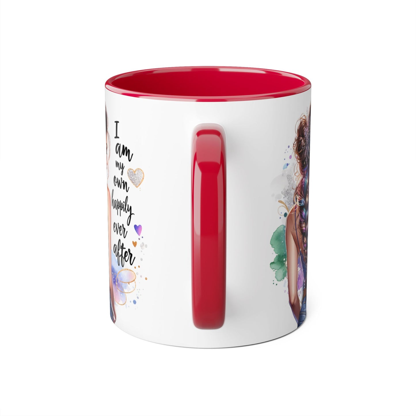 Inspirational Accent Mug - "I Am My Own Happily Ever After" - 11oz Coffee Cup for Self-Love and Empowerment