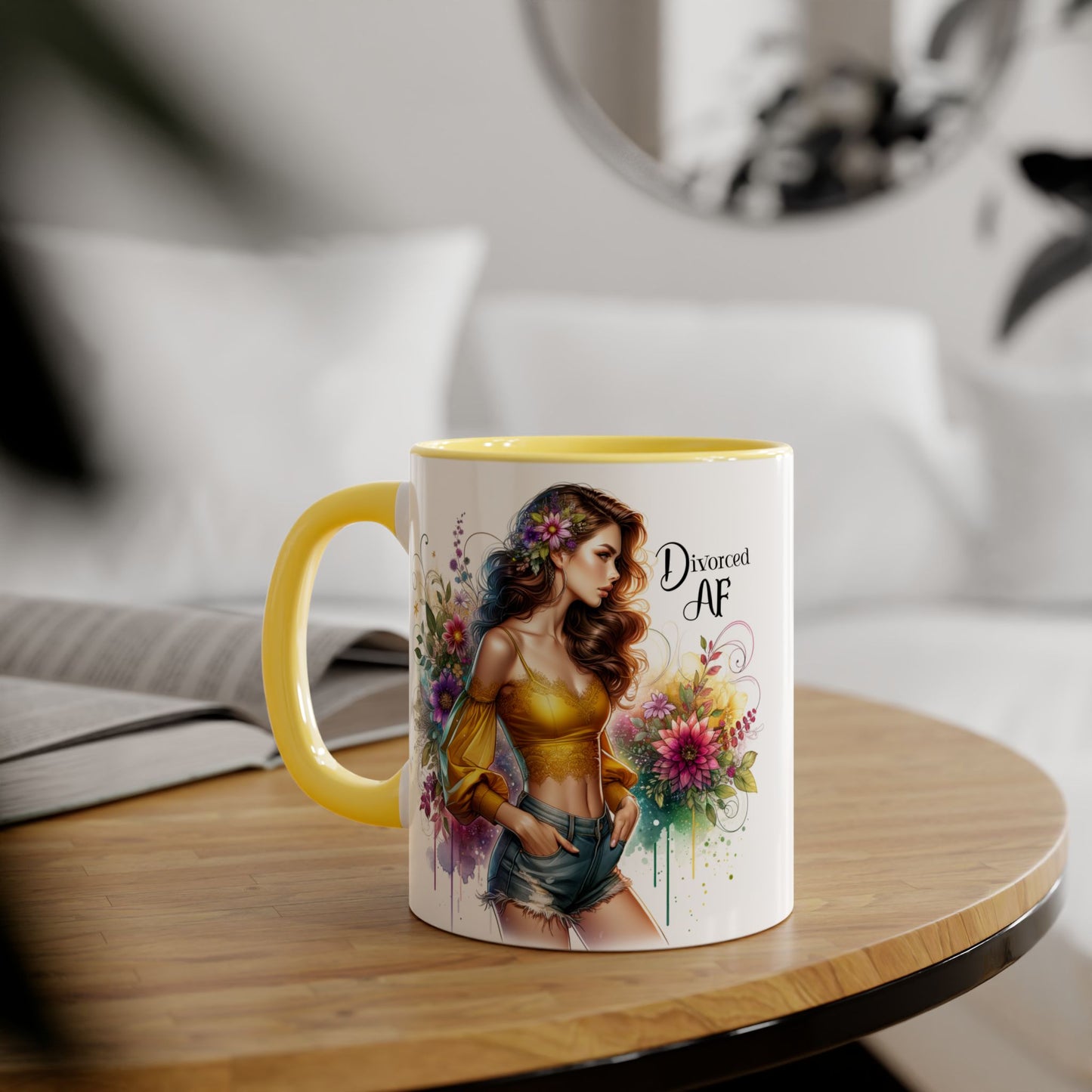 Divorce Celebration Mug | Unique Gift for Divorced Women | Affirmation Coffee Cup | Floral Design | Self-Love Reminder | Funny Divorce Gift