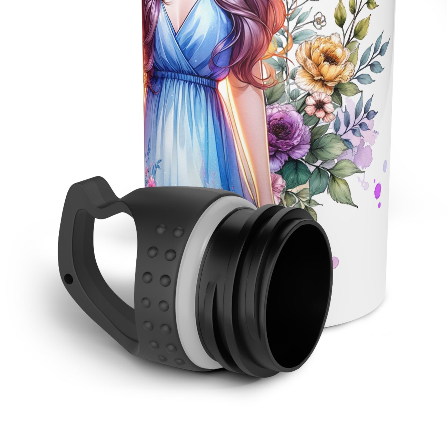 I'm Too Cute For My Ex Floral Stainless Steel Water Bottle - Cute Quotes for Her, Travel Flask, Eco-Friendly Gift, Summer Hydration, Fitness Water Bottle